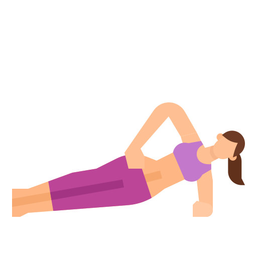 woman doing site planks