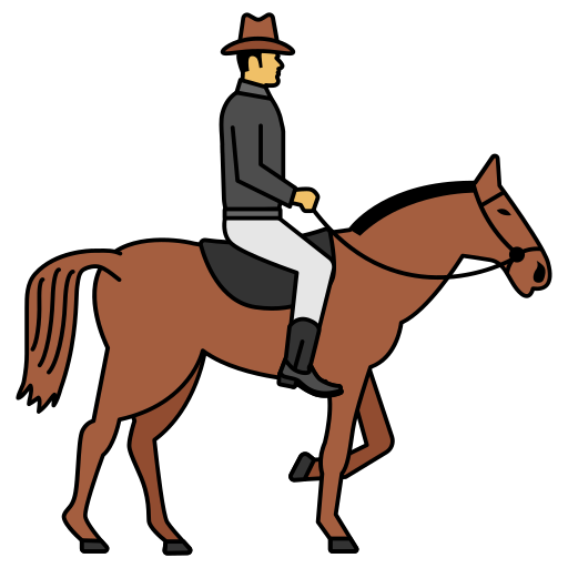 man riding a horse