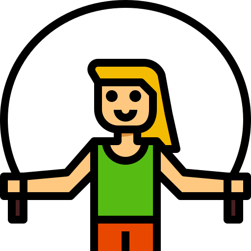woman with a jump rope in motion