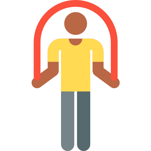 athlete with jump rope